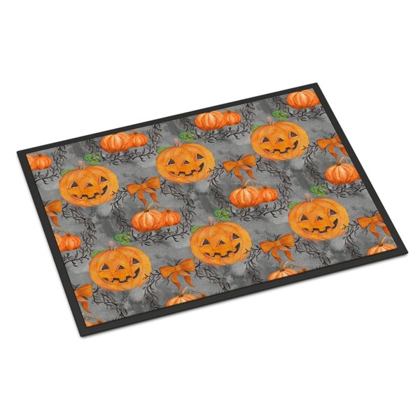 Carolines Treasures Watecolor Halloween Pumpkins Indoor or Outdoor Mat, 18 x 27 in. BB7521MAT - main